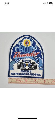 Vintage Fosters Blue Thunder Australian Grand Prix Iron On Patch, Embroided. - Picture 3 of 4