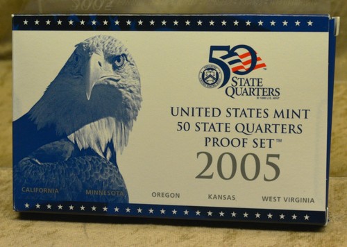 2005 -S United States Mint 50 State Quarters Proof Set 5 Coins With COA - Picture 6 of 6