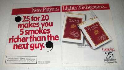 red players cigarette 1986 Players Cigarette Ad - Makes You 5 Smokes Richer