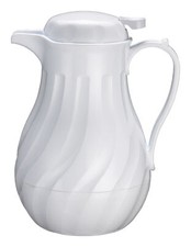 20oz Insulated Beverage Server, Push Button, White Swirl (12 Each)