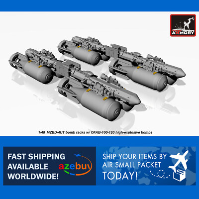 MZBD-4UT OFAB-100-120 Soviet Bombs Su-17 Su-25 MiG-21 1/48 Scale ARMORY ACA4810c