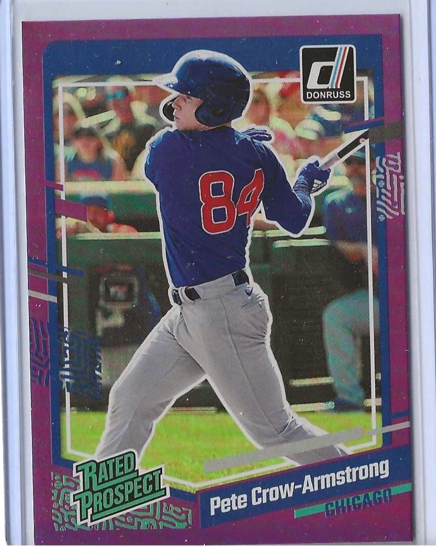 2023 Donruss Rated Rookie Purple Foil Pete Crow-Armstrong Chicago Cubs #60