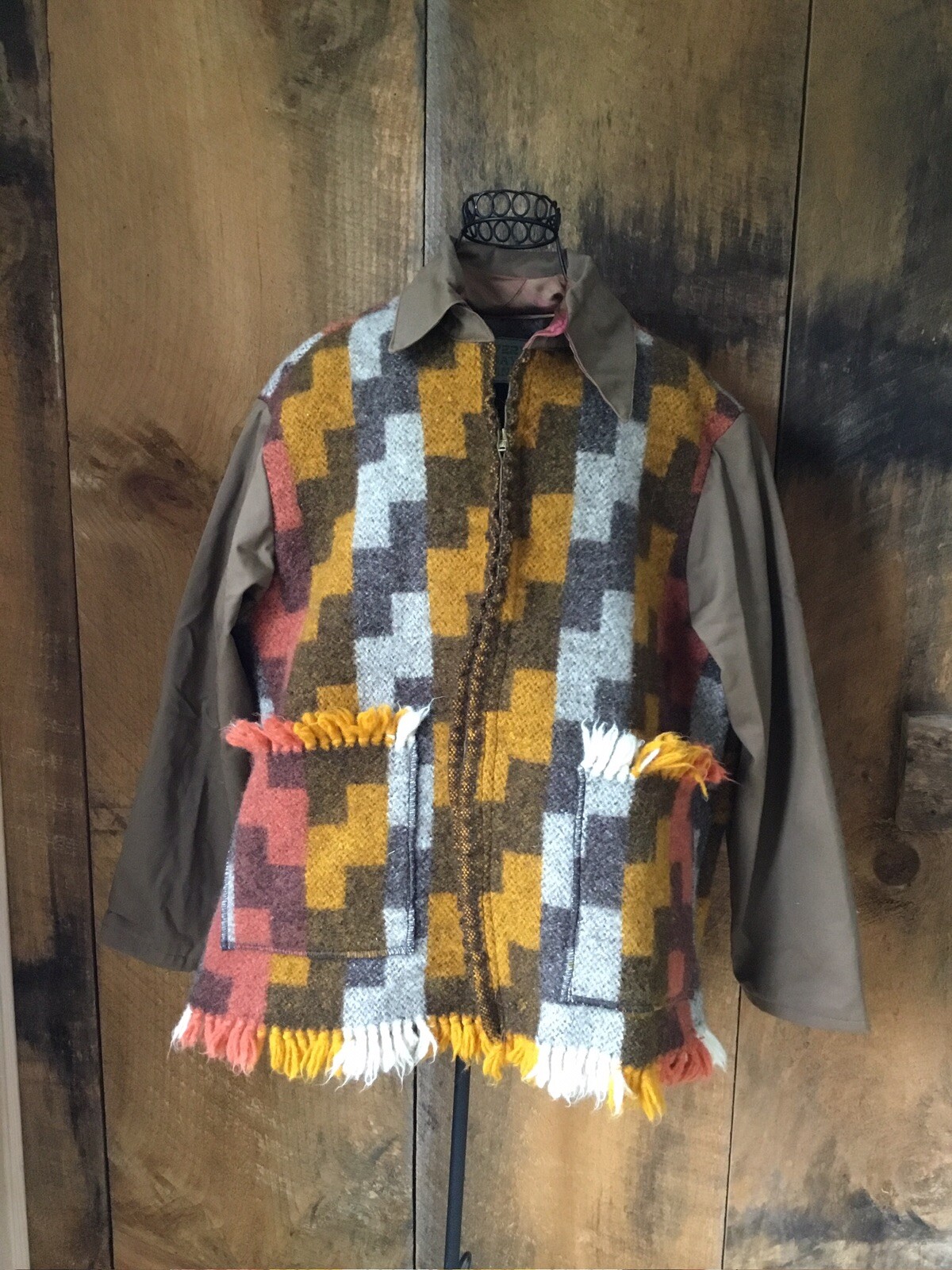 Handmade Coat Jacket Vintage Pendleton Fabric - image 1