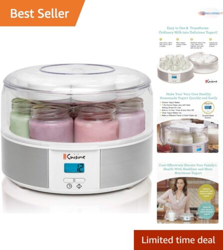 Homemade Yogurt Maker - 7 Reusable Jars & Probiotic Enrichment for Family