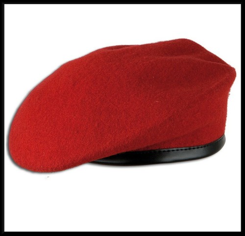 NEW RED WOOL MENS LADIES BERET CAP HAT 