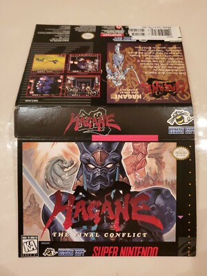 HAGANE「Super Villan」 HAGANE THE FINAL CONFLICT SNES SUPER NINTENDO CUT BOX ONLY