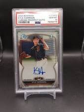 2023 Bowman Kyle Harrison Chrome Prospect Auto 1st #CPAKH Giants 