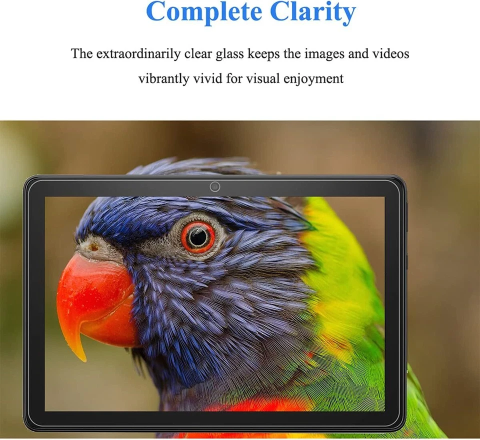 2 Pcs Amazon Fire HD 10 13th Generation 2023 Screen Protector 9H Tempered Glass - Image 2 of 4