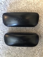 VTG Lot Of 2 Coach New York Black Hard Clamshell Eyeglass/Sunglass Empty Case