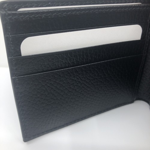 Nueva billetera GUCCI de cuero plegable con enclavamiento GG plateada logotipo Gucci - Imagen 11 de 13