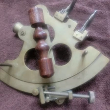 Antique Brass Working Marine Sextant Collectible Vintage Nautical Ship Astrolabe
