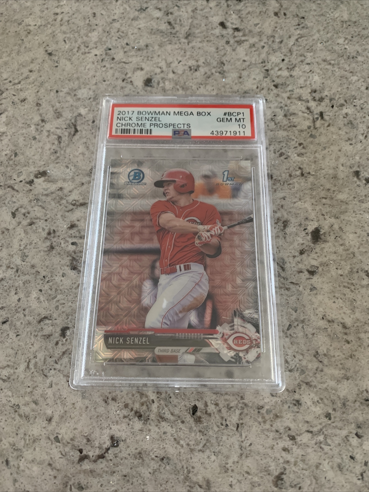 2017 BOWMAN CHROME PROSPECTS MEGA BOX NICK SENZEL PSA 10 GEM MINT