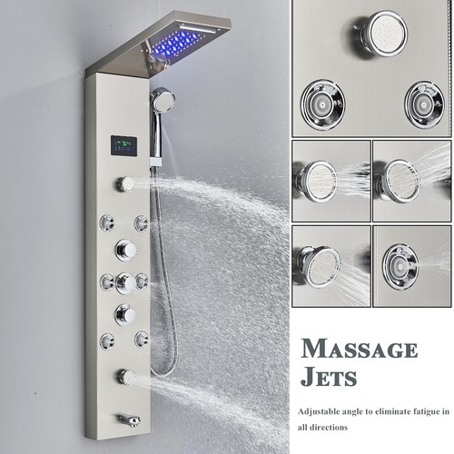 Pannello colonna doccia idromassaggio inox pioggia cascate led soffione doccia - Foto 93 di 250