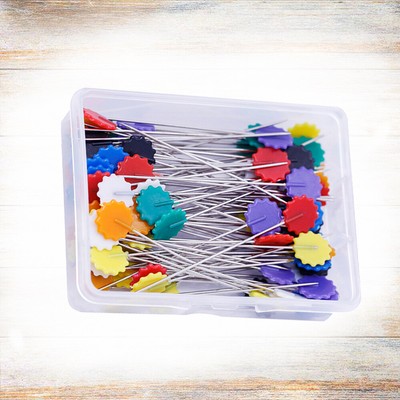  50 Pcs Straight Pins for Sewing Multicolor Needles Supplies