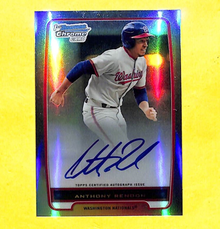 2012 Bowman Chrome Anthony Rendon Auto Autograph Refractor Card /500 Nationals