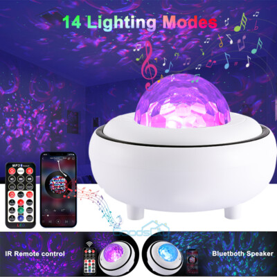 Projector Galaxy Starry Sky Night Light Ocean Star Party Speaker, Remote Control