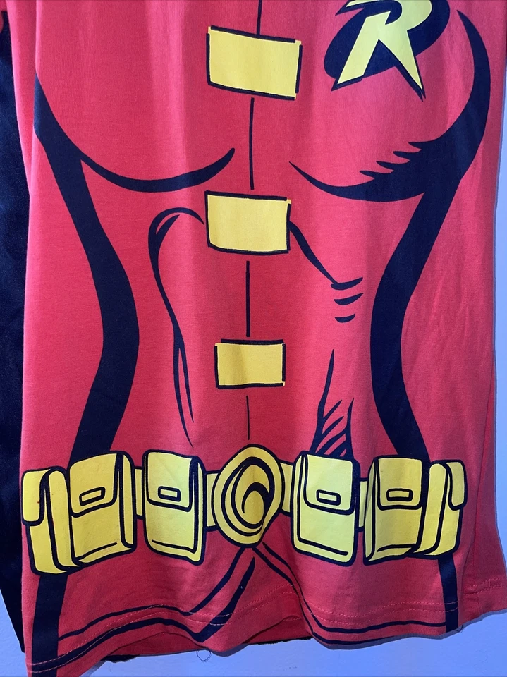 Camiseta Rubíes Batman Con Capa Adjunta Halloween Vestir Juegos con disfraces Juventud Pequeña Foto 4 de 4