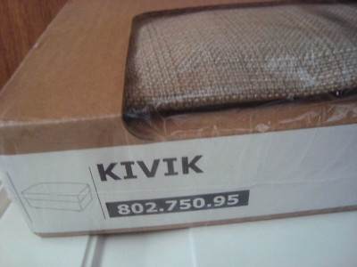 IKEA KIVIK Ottoman COVER Isunda Beige Kivik Footstool Slipcover 802.750.95