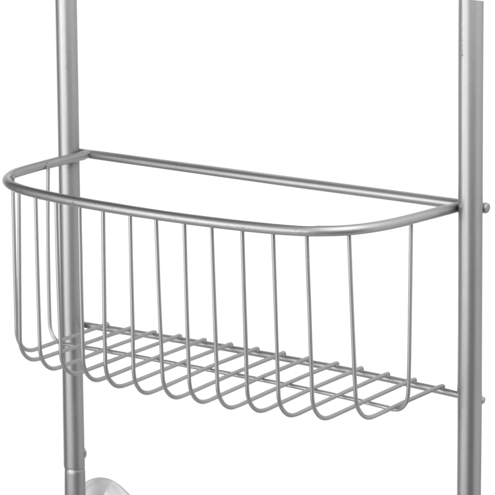 Shower Caddy 2 Tier Bathroom Storage Over Door Rack Suction Cup Fixing