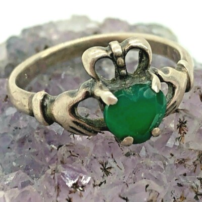 Wedding Ring Jade Claddagh Ring Dakota West Designs Sterling
