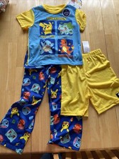 New Pokemon Boys 3 Piece Pajama Set Size 6