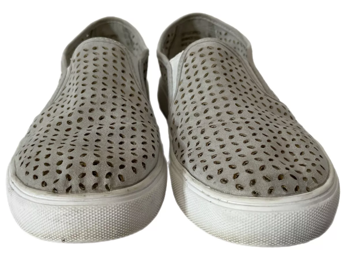Ann Taylor Loft Gray Suede Slip On Sneakers Women s Size 7 eBay