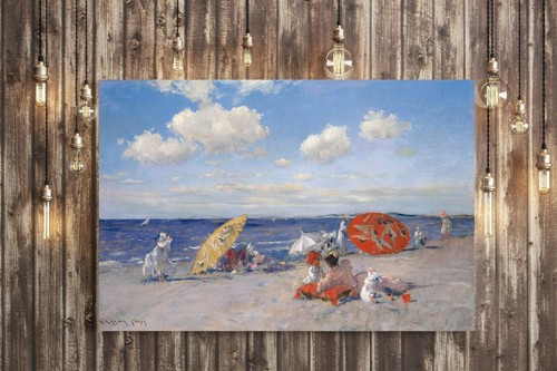 CANVAS WALL ART PRINT ARTWORK PAINTING William Merritt Chase At the Seaside - Picture 7 of 9