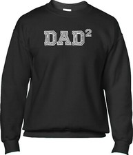 Dad of 2 Funny Humorous Fathers Day Gift Family Children Jokes Mens Sweatshirt