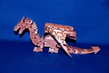 Flexi DRAGON  Fidget Toy  Flexible Articulating  Rose Gold  3D Printed USA
