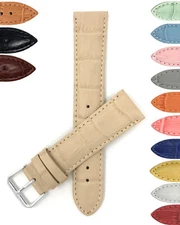 20mm Womens Alligator Pat. Leather Watch Band for Michele Sport Sail