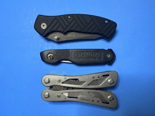 Lot Of 3 Knives- Stanley 2CR Multitool Stainless Steel Nice Cond. #168A - Picture 7 of 7