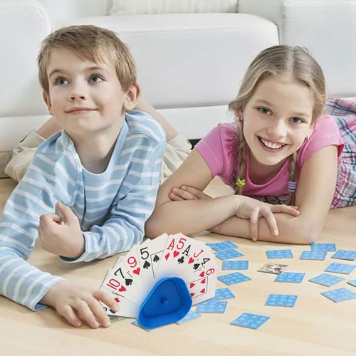 4 Colors Playing Card Hand Holder Tray, Triangle Shaped Hands-Free Poker Rack - Picture 9 of 11