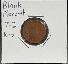 Type 2 Blank Lincoln Cent Penny 1947-1962 Error Variety Coin 2nd Bronze Alloy