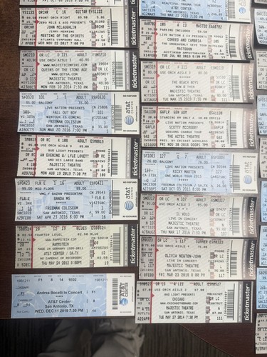 Huge Concert Ticket 70 Lot Justin Bieber Shakira Arianna Grande NKOTB +More FULL - Picture 5 of 16