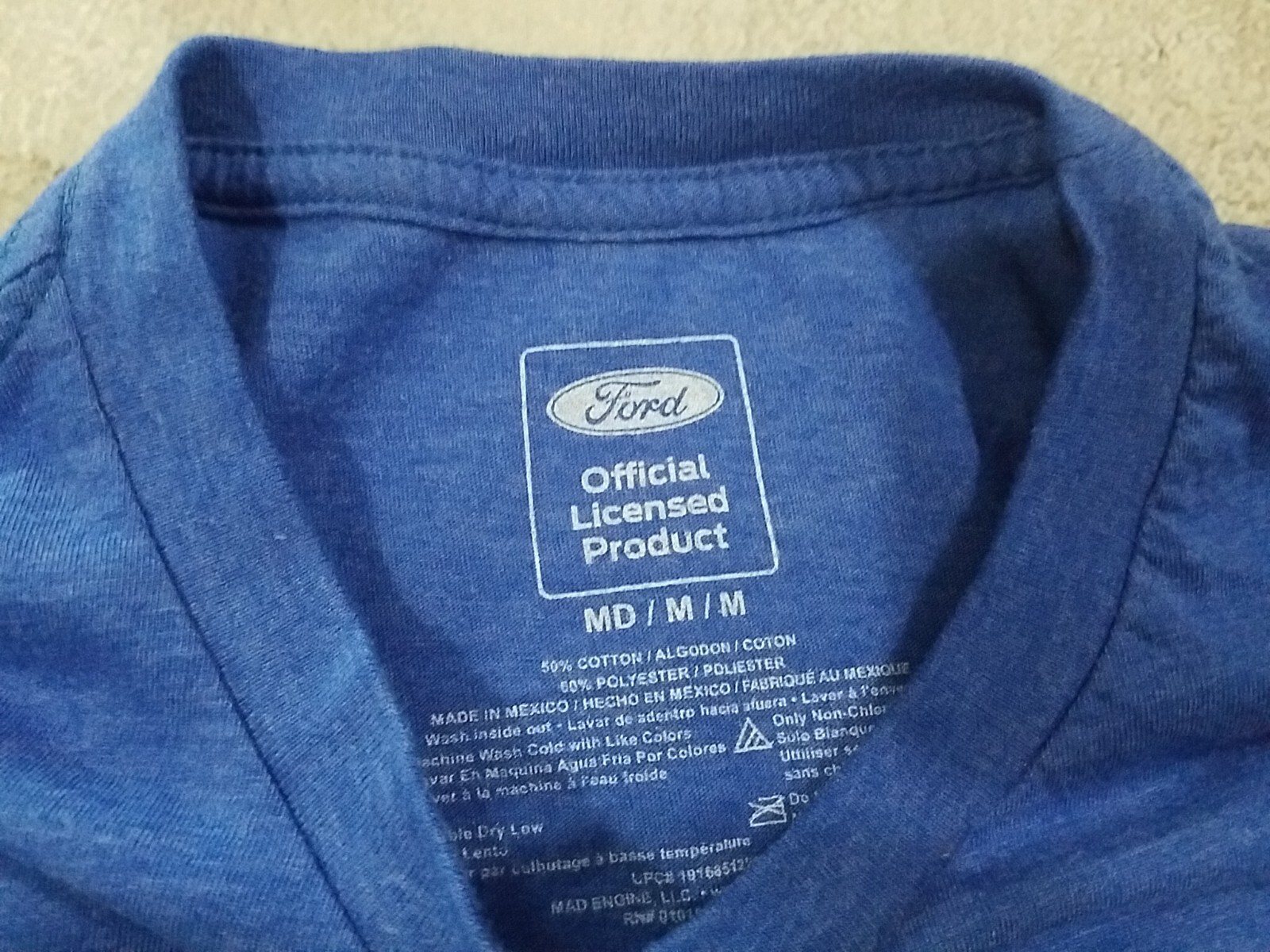 PONY T shirt uomo media Ford Mustang ufficiale Ford blu