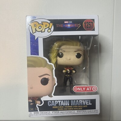 Funko POP! Vinyl: The Marvels - Captain Marvel Bobble Head 1257 | eBay