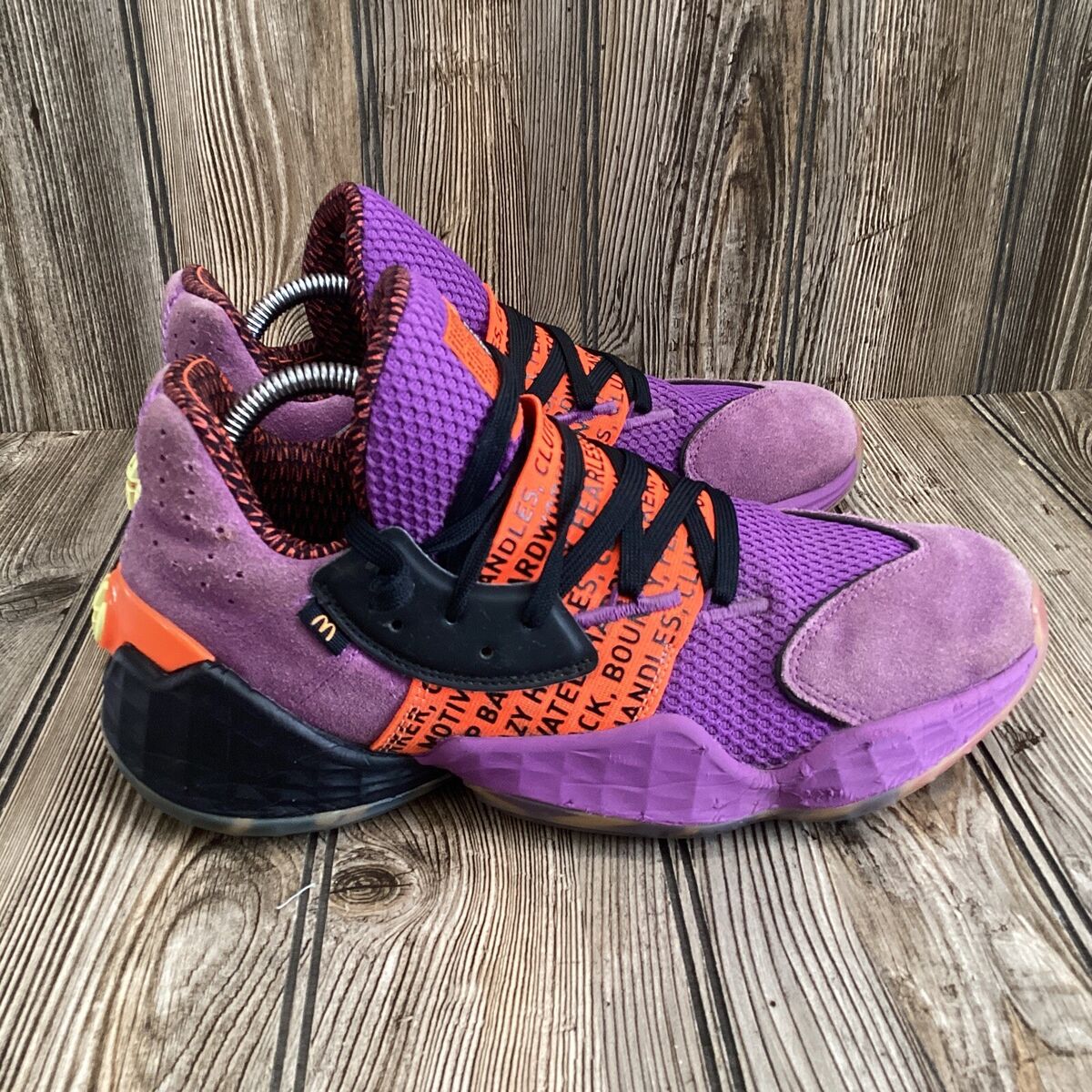 Adidas Mens Size 8 Harden Vol. 4 GCA - McDonalds Purple Adidas Mens Size 8 Harden Vol. 4 GCA - McDonalds Purple