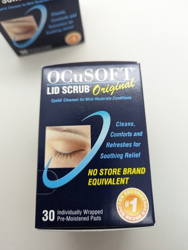 OCuSOFT Lid Scrub Original Eyelid Cleanser 30 Pre-Moistened Pads Pack 2 Exp 2026 - 第 2/6 張圖片