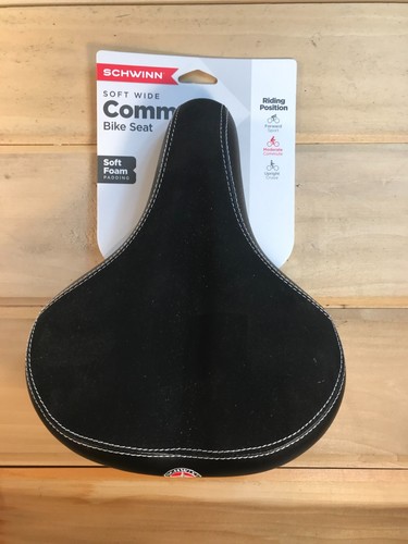 Schwinn Soft Wide Commuter Fahrradsattel Sitz Soft Foam schwarz im Paket - Bild 2 von 7