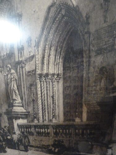 Axel Haig original signierte Radierung ""Kathedrale von Palermo"" 1913 - Bild 4 von 19