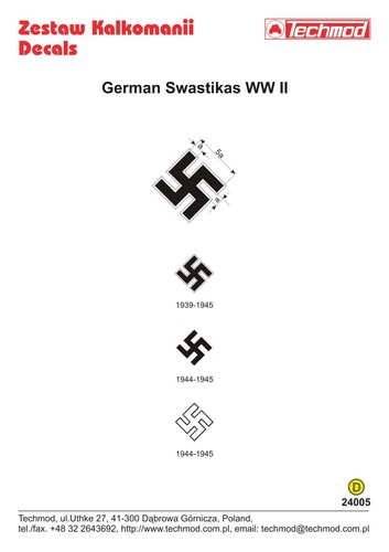 Techmod 24005 1/24 German Luftwaffe WWII Military Signs Cross 260, 300, 400mm - Picture 3 of 4