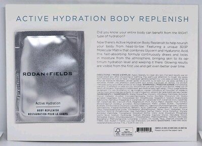 Rodan + Fields Active Hydration Body Replenish Sample Packet New Sealed