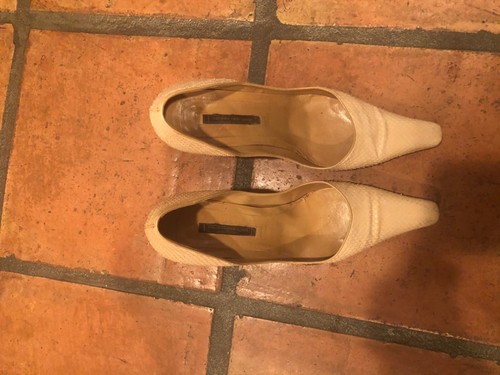 Zapatos de salón puntiagudos Narciso Rodríguez Beige Bronceado 100 % Pitón Piel Cuero Talla 9 - Imagen 2 de 12