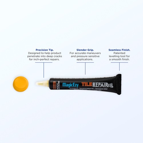 Piastrelle REPAIRezy (oro) riparazione piastrelle porcellana e riempimento colore MagicEzy - Foto 2 di 10