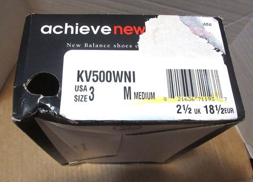 New Balance 500 Infant White Leather Tennis Shoes Size 3 NEW IN BOX - Picture 8 of 10