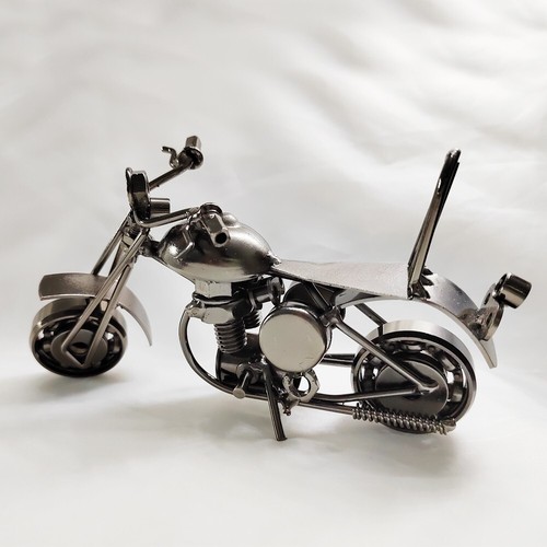 Collectible Metal Motorcycle Model Sculpture Motorbike Craft Handmade Iron Art - Picture 14 of 24