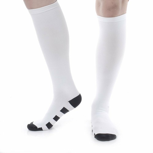 Calza a compressione graduata sopra polpaccio sotto ginocchio supporto piedi alto calza C11 - Foto 5 di 10
