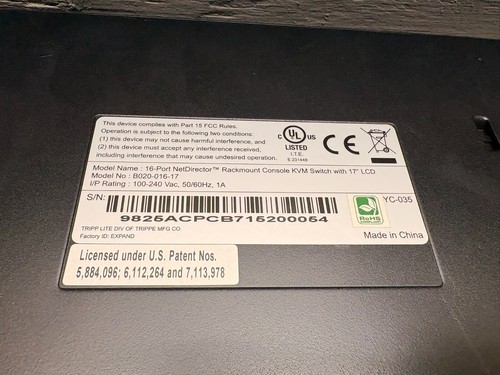 Tripp-Lite B020-016-17 KVM Switch LCD Monitor - Great Conditon - No Password - 第 23/23 張圖片