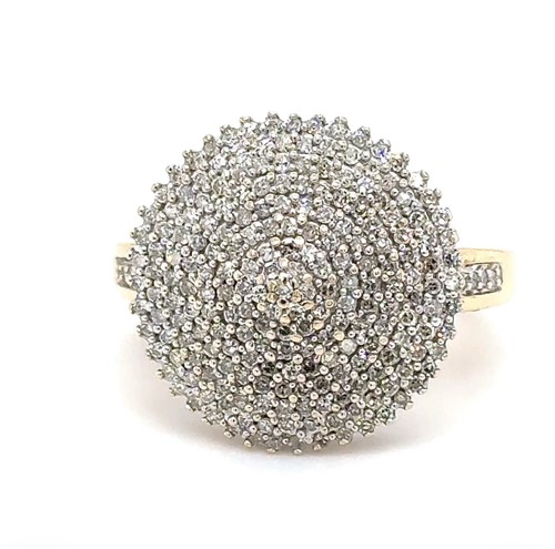 Vintage Diamant Ring 14Karat (585) Gelb-& Weißgold mit über 200 Diamanten - Bild 13 von 13