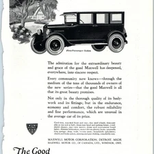 1920s Maxwell Five-Passenger Sedan Print Ad Detroit Michigan Windsor Ontario